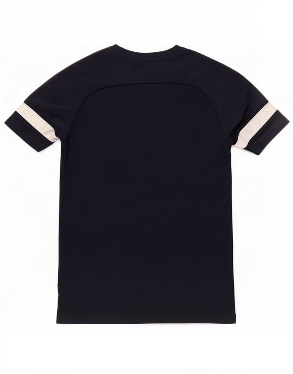 Nike Garçons Dri Fit T-Shirt Top 12-13 ans Large Bleu Marine Colorblock