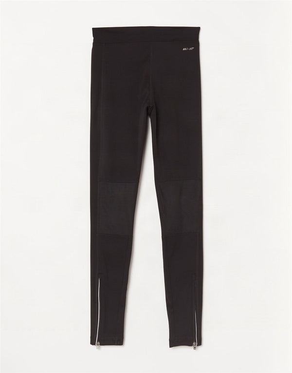Nike Womens Dri Fit Leggings UK 10 Small Black Polyester