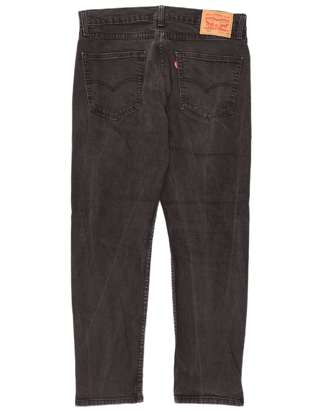 Levi's Mens 502 Tapered Jeans W34 L29 Grey Cotton
