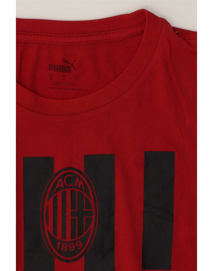Puma Mens AC Milan Graphic T-Shirt Top Small Red
