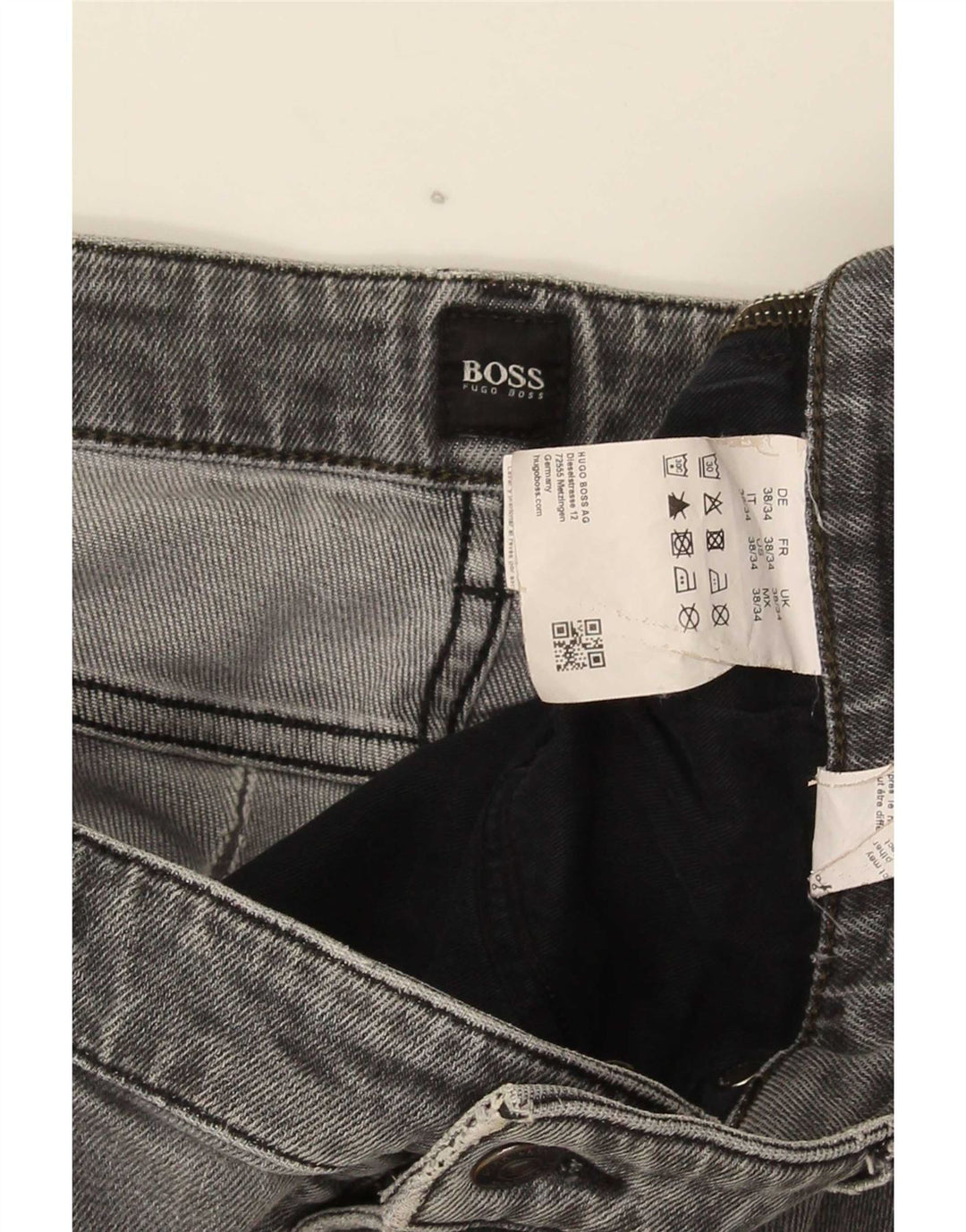 Hugo Boss Mens Slim Jeans W38 L34 Grey Cotton