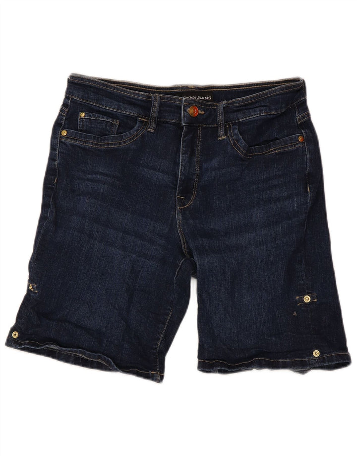 DKNY Womens Denim Shorts US 10 Large W30 Blue Cotton