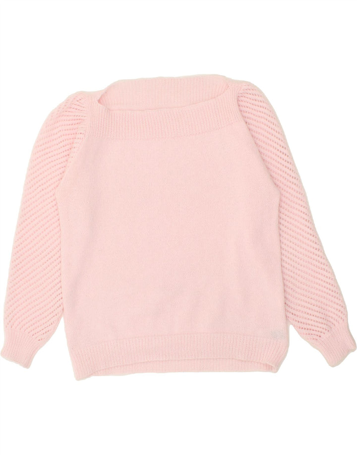 SHEIN Womens Boat Neck Jumper Sweater UK 14 Large Pink Polyester Vintage Shein and Second-Hand Shein from Messina Hembry 