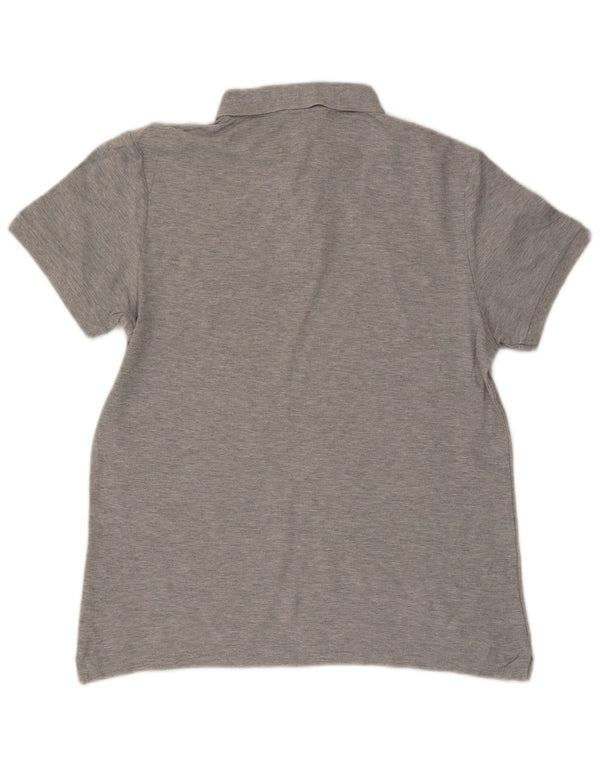 Polo da uomo Body Fit Calvin Klein grande in cotone grigio