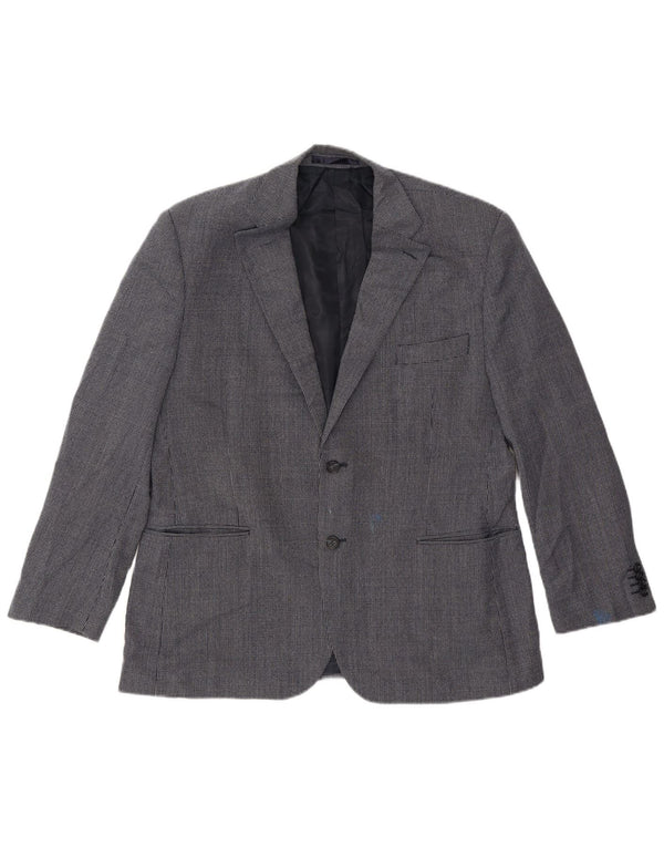 Giacca blazer corta da uomo Marks & Spencer UK 42 grande blu navy maculato