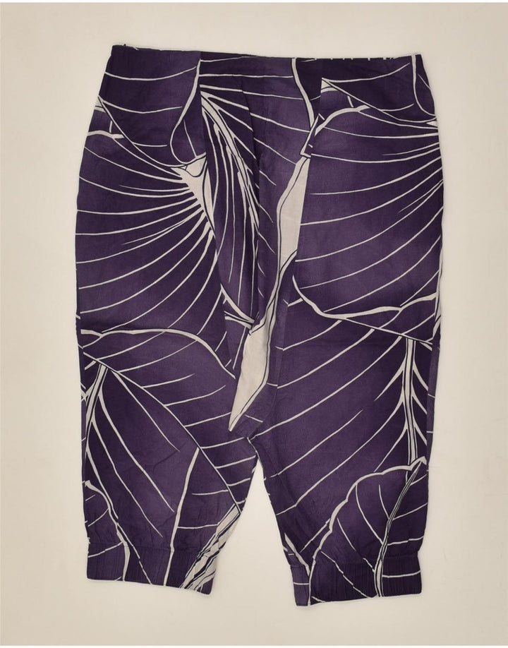 BENETTON Womens Graphic Chino Shorts EU 44 XL W36 Purple Cotton | Vintage Benetton | Thrift | Second-Hand Benetton | Used Clothing | Messina Hembry 