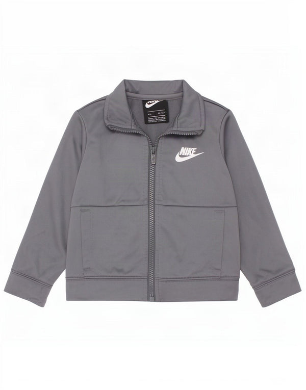 Nike Baby Boys Tracksuit Top Jacket 18-24 Months Grey Polyester