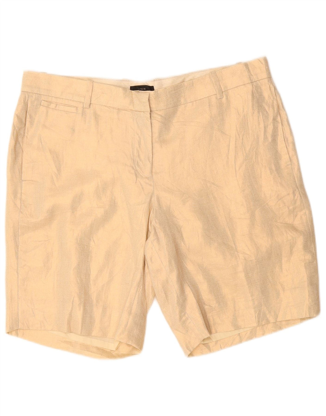 J. CREW Womens Chino Shorts US 8 Medium W34 Beige Linen