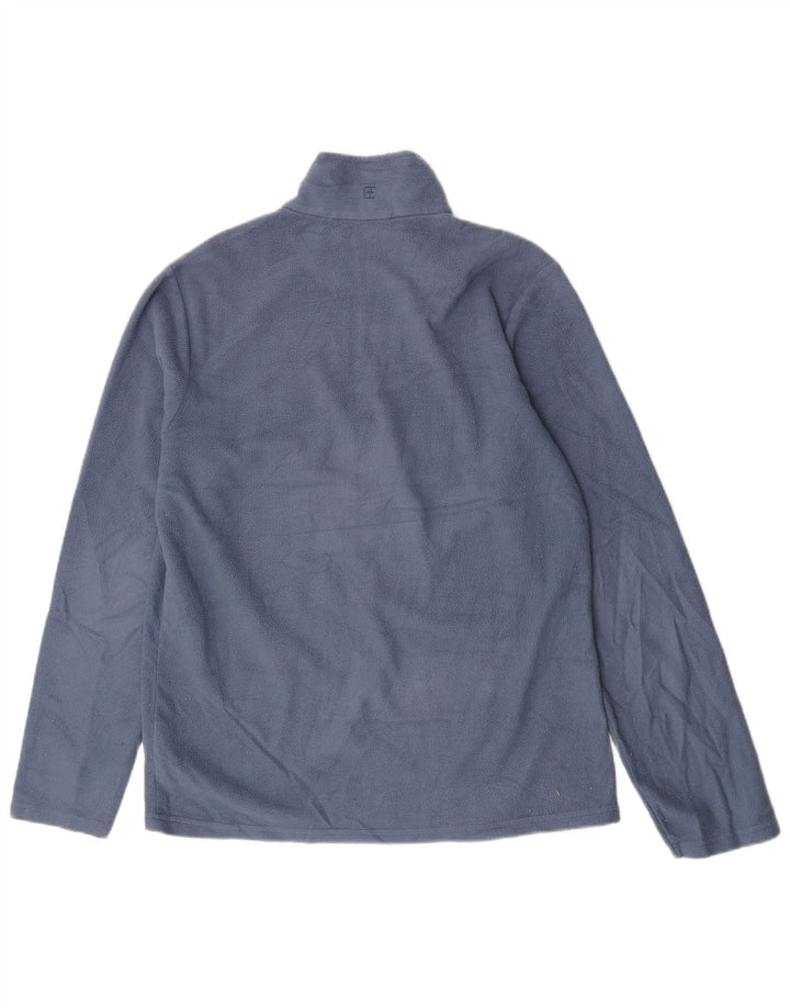Mountain Warehouse Herre Zip Neck Fleece Jumper Medium Blue Polyester