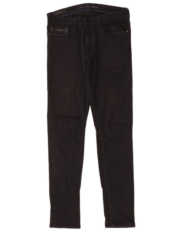 Calvin Klein Womens Skinny Jeans W32 L34 Black Cotton