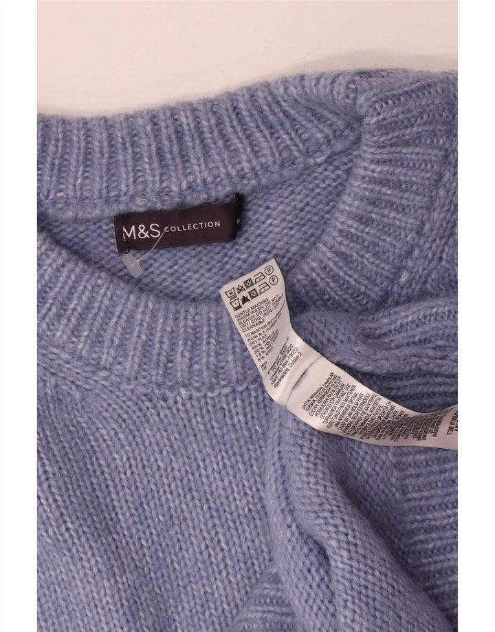 Marks & Spencer női túlméretezett, nyakú pulóver UK 14 közepes kék