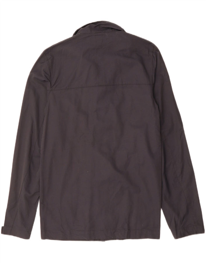NIKE Mens Windbreaker Jacket UK 34 XS Navy Blue Cotton