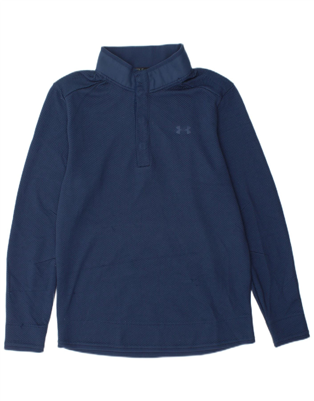 Męski sweter UNDER ARMOUR Cold Gear, zapinany pod szyją, w kolorze średniego granatu