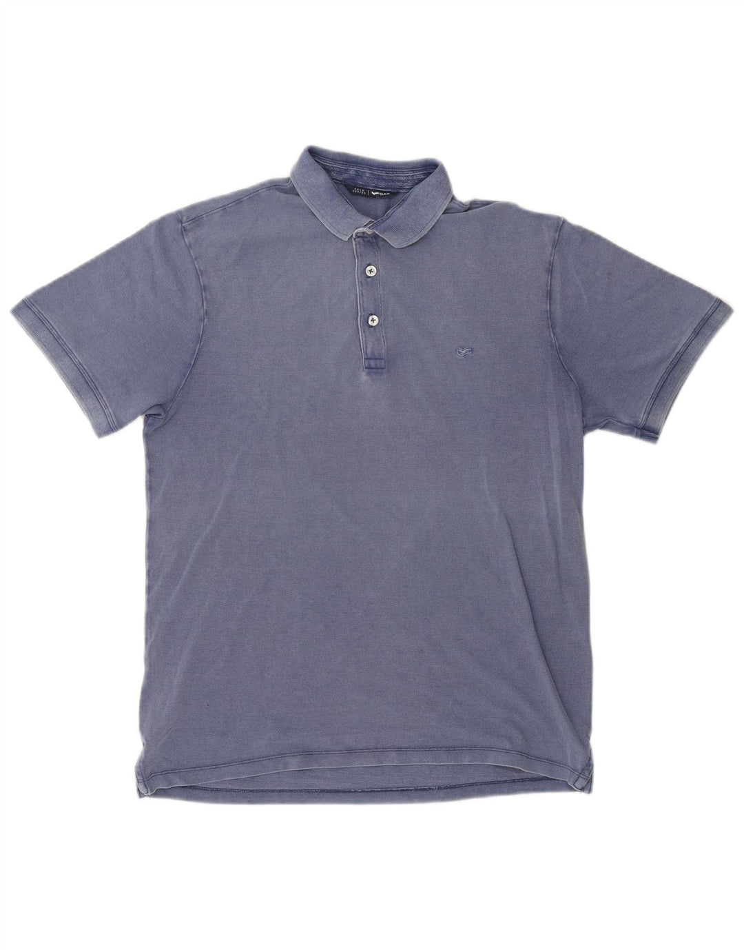 Gas Poloshirt til mænd Medium blå bomuld