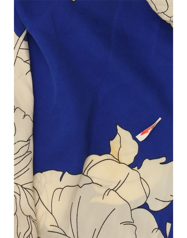 Vintage Womens Jumpsuit UK 12 Medium Blue Floral