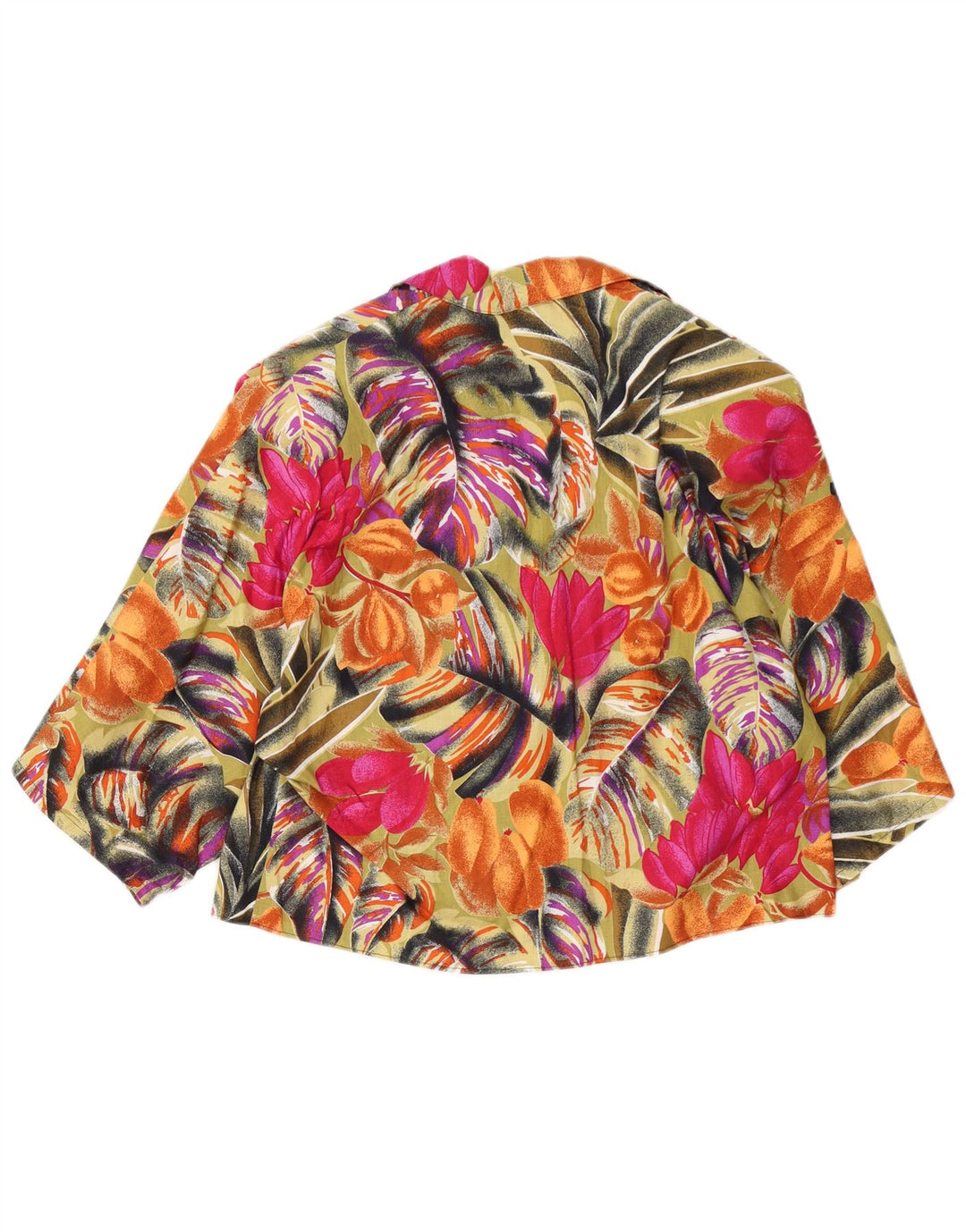 Giacca blazer vintage da donna a 1 bottone UK 14 floreale multicolore medio