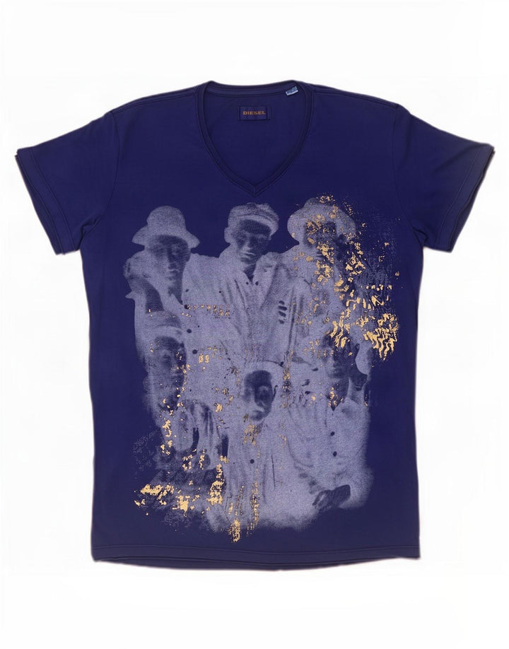 Tricou grafic pentru bărbați Diesel Top mare albastru