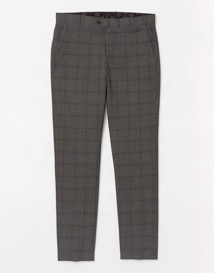 Ted Baker Ανδρικό Slim Casual Παντελόνι W32 L31 Grey Check Polyester