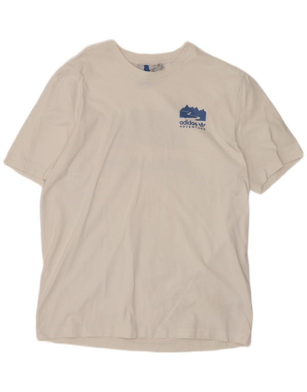 T-shirt grafica da uomo Adidas Top Medium White Sports