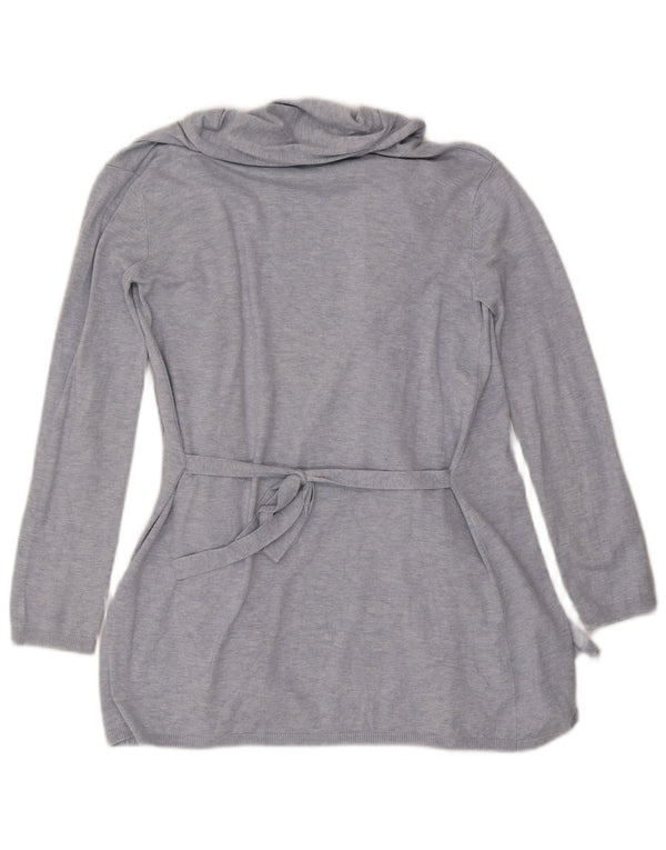 Zara Mujer Longline Cardigan Suéter UK 10 Small Azul