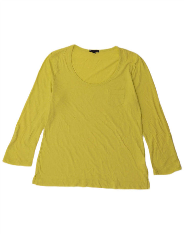 Gap Womens Top Long Sleeve UK 16 Large Green Cotton