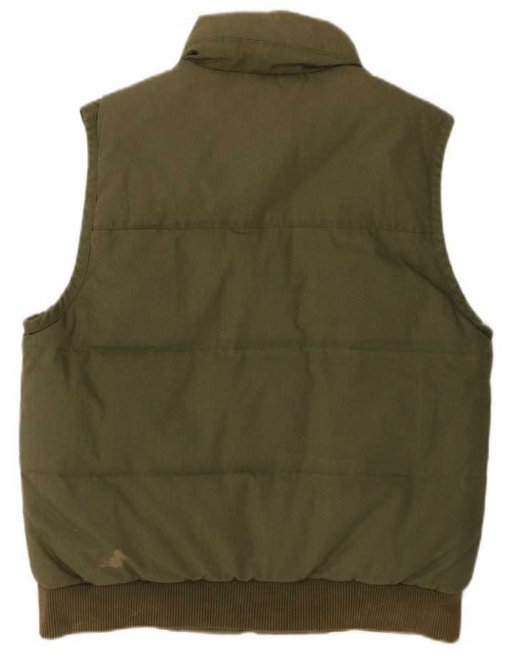 Levi's Mens Padded Gilet UK 40 Large Khaki Colourblock