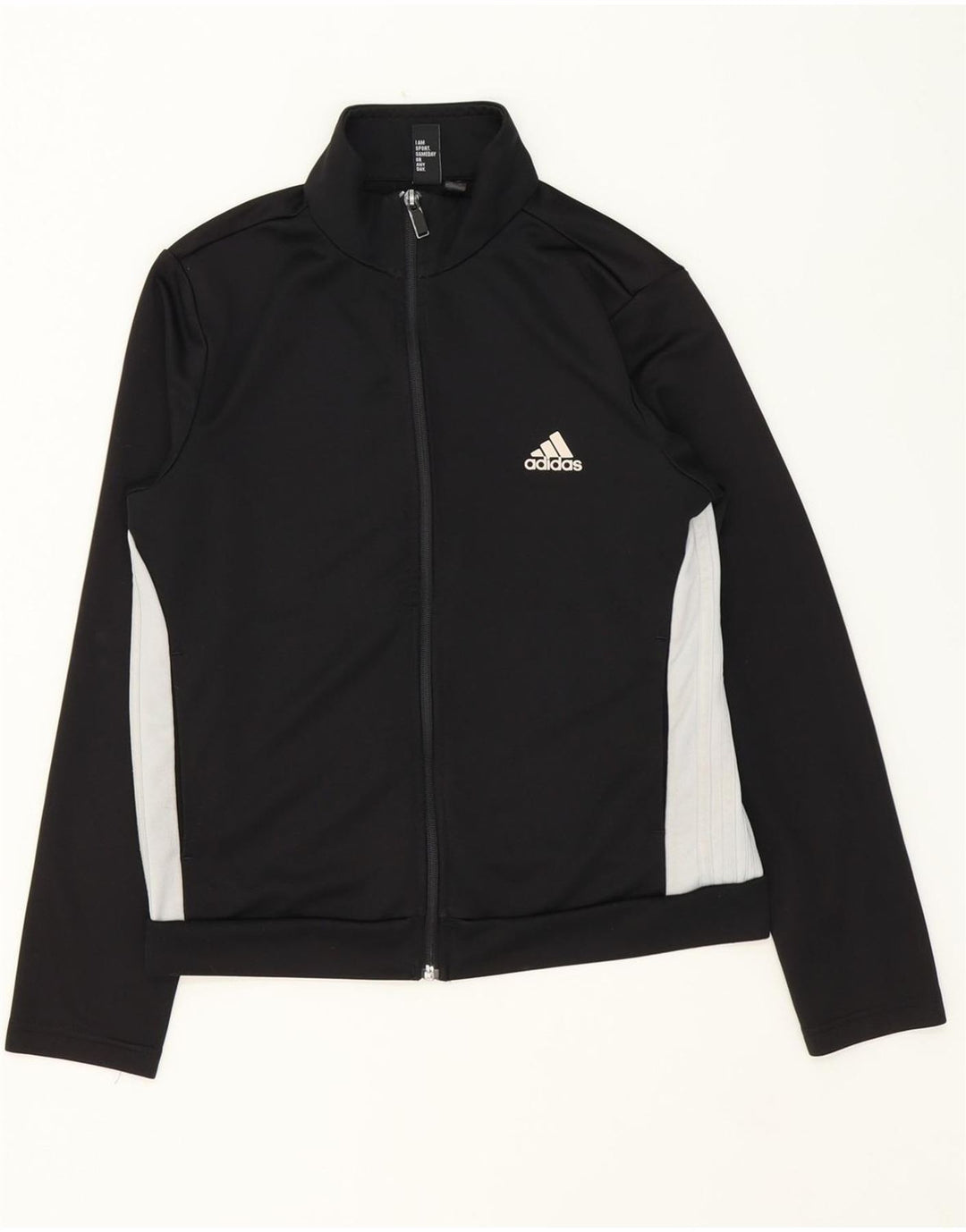 ADIDAS Womens Tracksuit Top Jacket UK 14 Large Black Colourblock Polyester Vintage Adidas and Second-Hand Adidas from Messina Hembry 