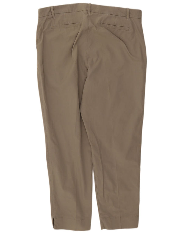 Marks & Spencer Pantaloni chino cu talie înaltă pentru femei UK 18 XL W38 L27 Khaki