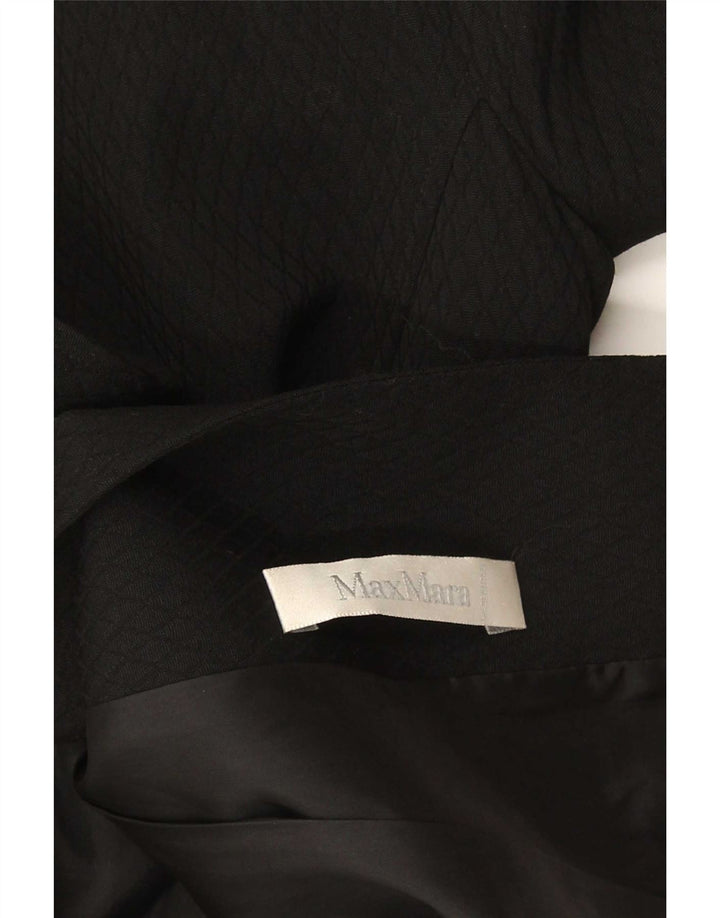 Giacca blazer da donna a 1 bottone Max Mara UK 16 grande lana vergine nera