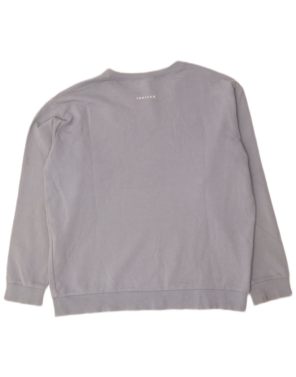 Felpa Zara Uomo Maglione XL Blu Cotone