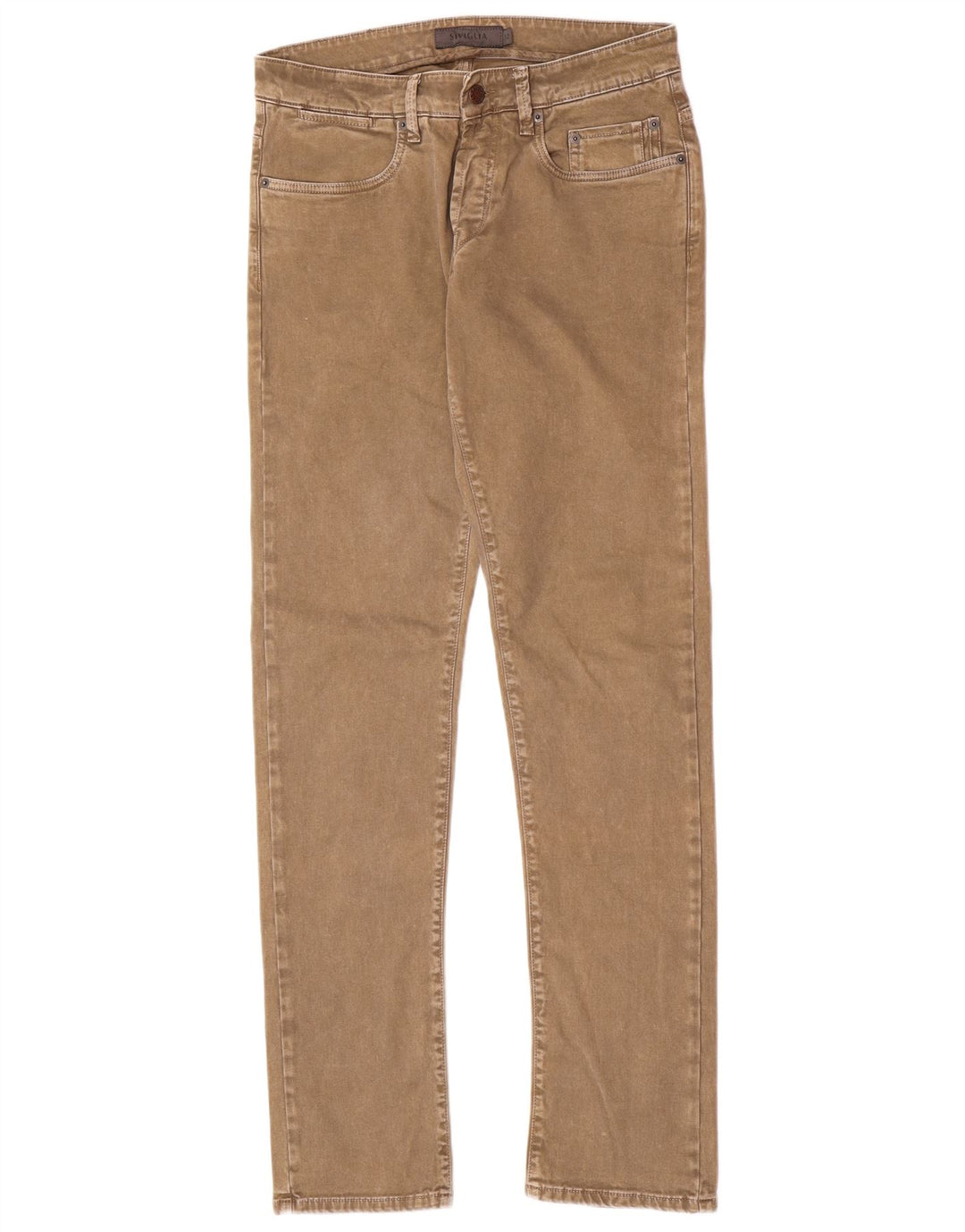 SIVIGLIA Womens Slim Jeans W32 L33 Beige Cotton