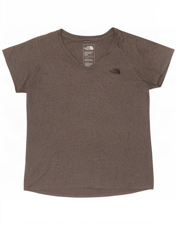T-shirt da donna The North Face UK 12 Poliestere chiazzato grigio medio