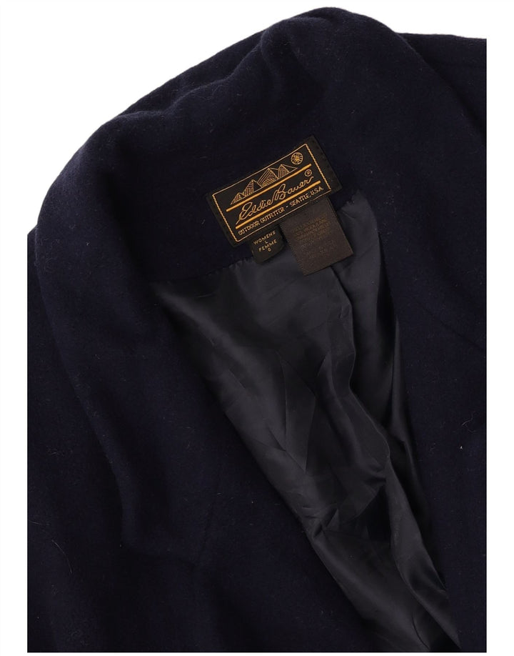 EDDIE BAUER Womens Grant Fit 2 Button Blazer Jacket UK 16 Large Navy Blue