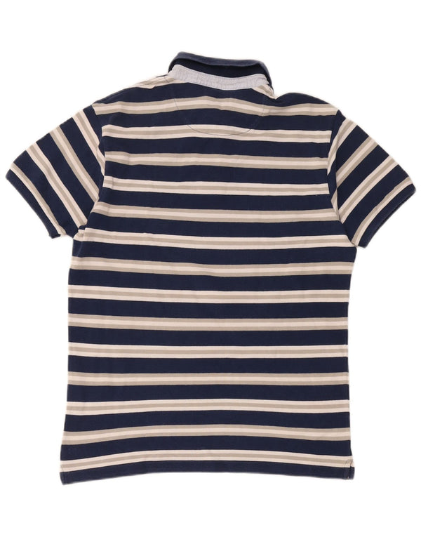 Brooksfield Poloshirt til mænd IT 52 Stor marineblå stribet bomuld