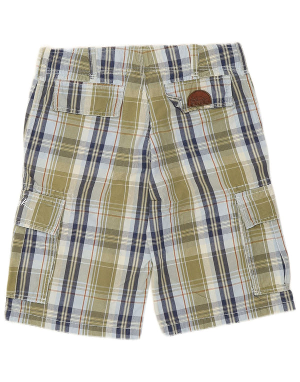 Pantaloncini cargo da uomo Sundek W32 cotone a quadri kaki medio