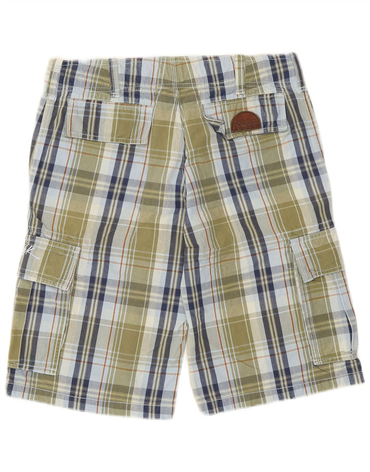 Pantaloncini cargo da uomo Sundek W32 cotone a quadri kaki medio