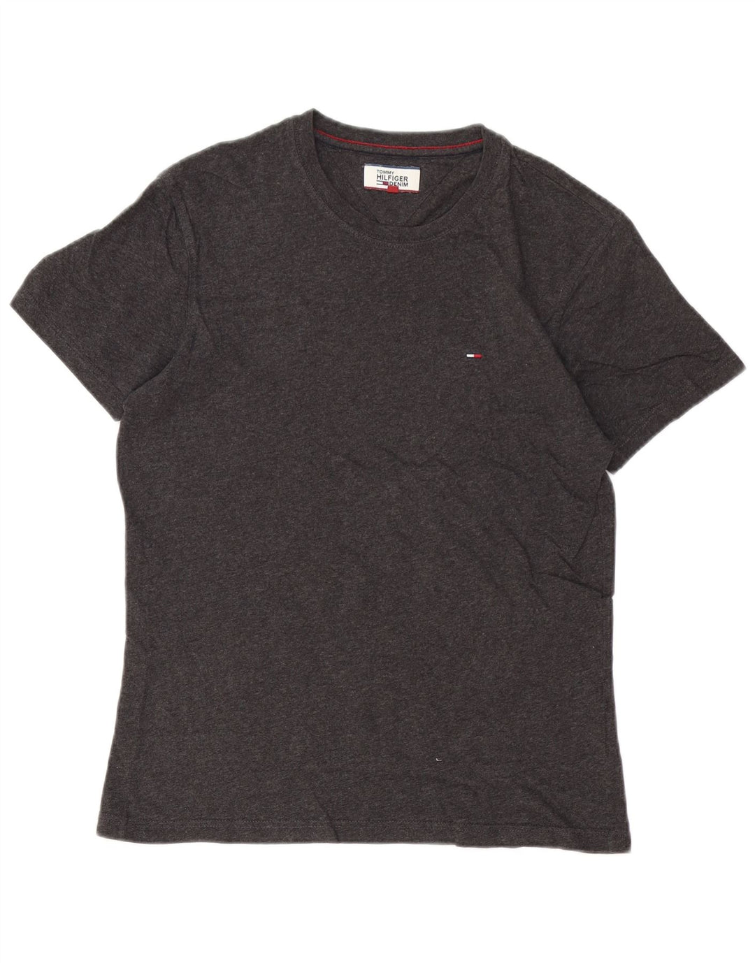 Tommy Hilfiger Herre T-Shirt Top Lille Grå Bomuld