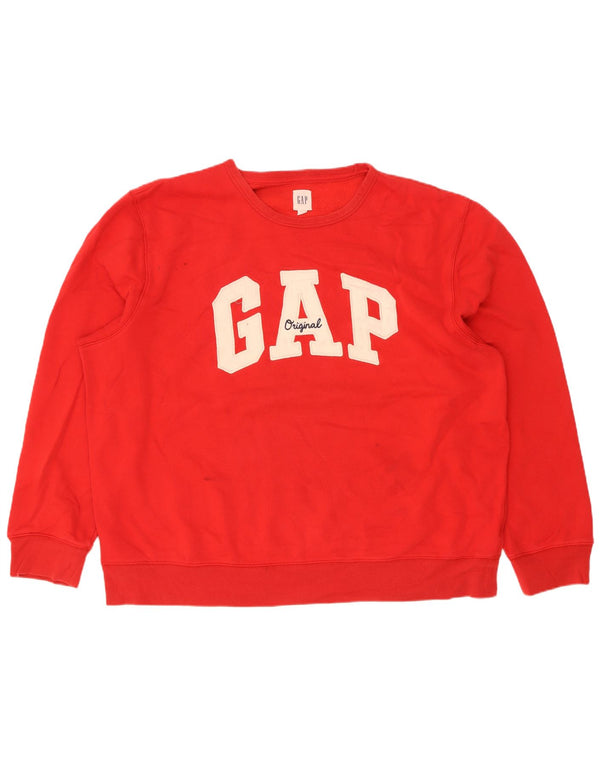 Felpa grafica da uomo Gap Jumper 2XL Cotone rosso