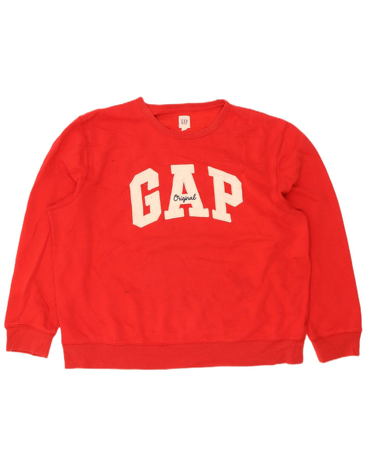 Felpa grafica da uomo Gap Jumper 2XL Cotone rosso