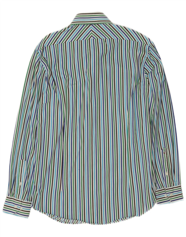 Tommy Hilfiger Herre Fitted Shirt Størrelse 39 15 1/2 Medium Flerfarvet