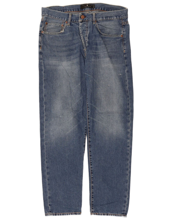 Zara Straight Jeans til mænd EU 44 Large W34 L29 Blå