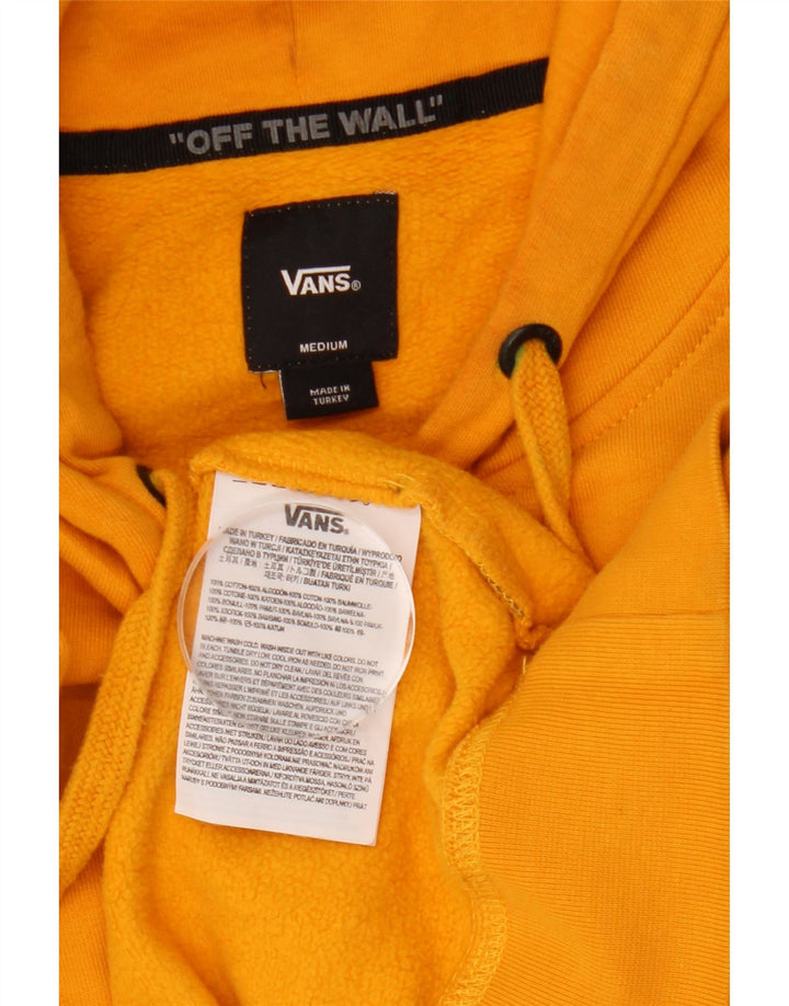 Vans Mens Graphic Hoodie Jumper Medium Orange Cotton