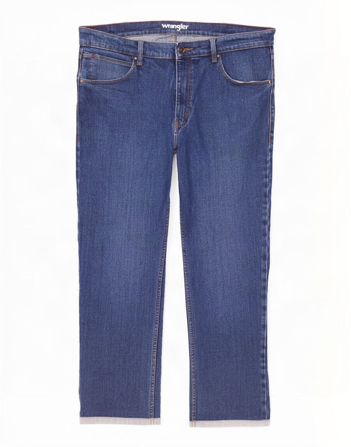 Wrangler Authentic Regular Straight Traperice W38 L30 Plavi pamuk