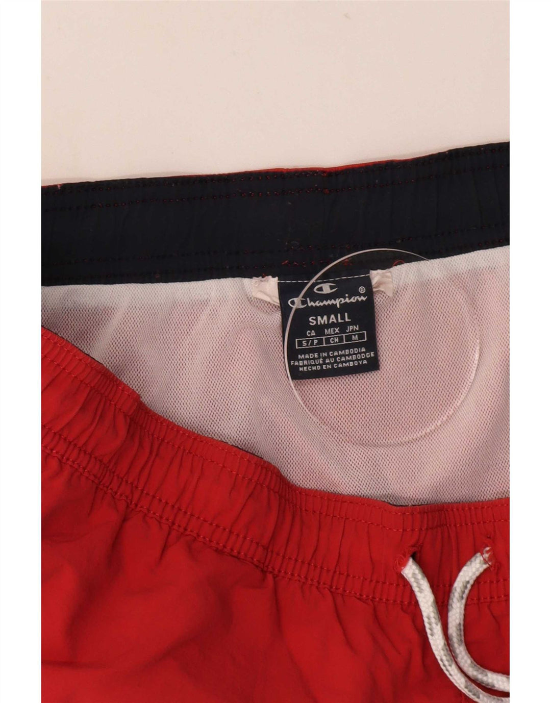 Champion Mens Swimming Shorts Small Red