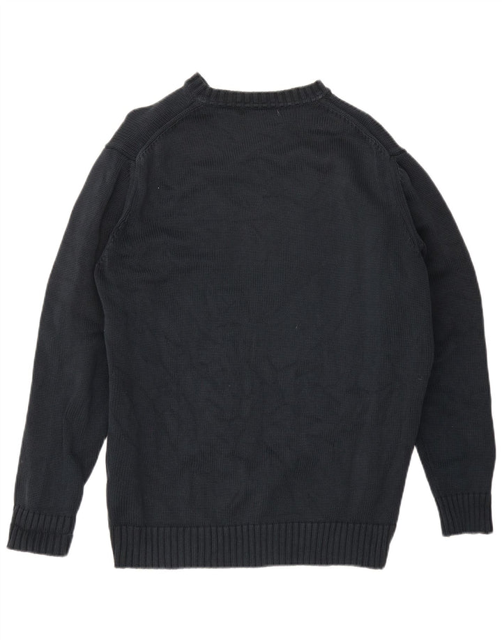 Zara Mens Crew Neck Jumper Sweater XL Black