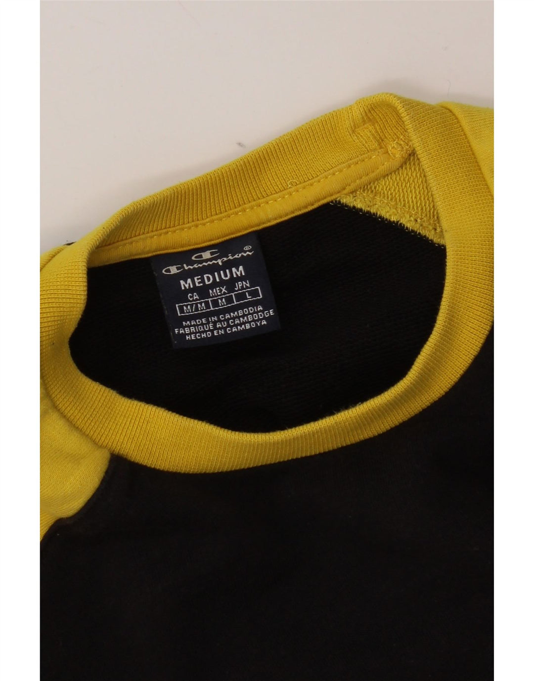 Champion Herren-Sweatshirt mit Grafik, mittelgroß, Schwarz, Farbblock