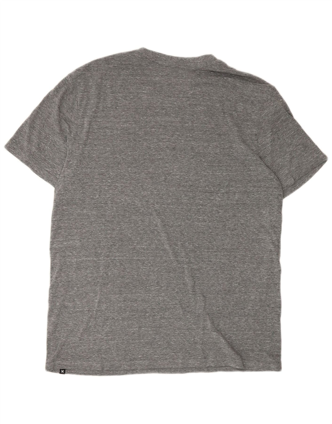 Hurley Mens Graphic T-Shirt Top Large Grey Flecked Polyester