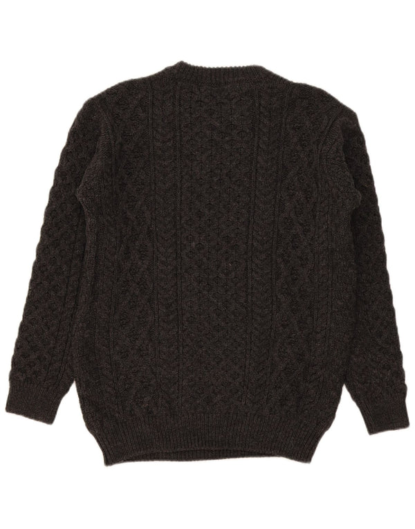 Irelands Eye Damen-Pullover mit Rundhalsausschnitt, UK 18, XL, graue Merinowolle
