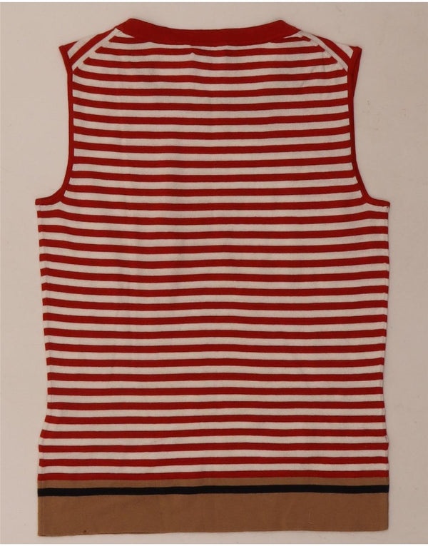 Hobbs Camiseta sin mangas para mujer UK 6 XS Algodón a rayas rojas