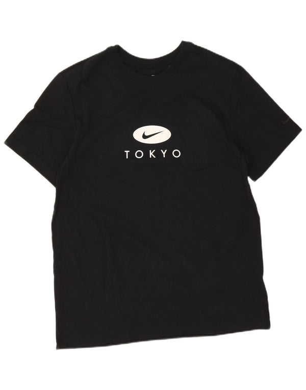 Nike Herren-T-Shirt „Tokyo“ mit Grafik, groß, aus schwarzer Baumwolle